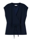 TOMMY HILFIGER Gilet 'Blend Wrap Waistcoat' navy