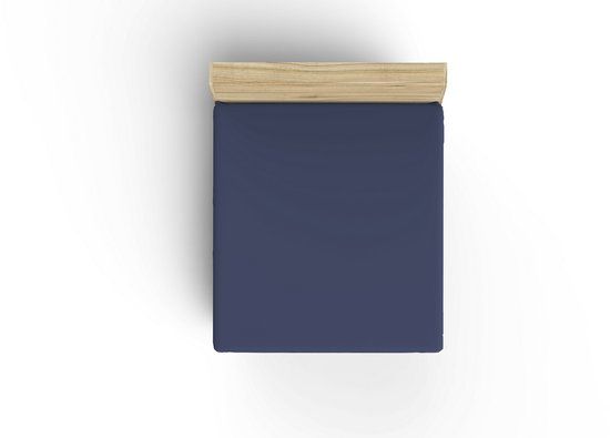 Merkloos / Sans marque Asir - Ranforce Double XL hoeslaken - Donkerblauw
