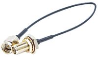 RS PRO Coaxkabel geconfectioneerd, 50 Ω, 150 mm, SMA/SMA, zwart