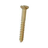 Bulk Hardware BH03465 8 x 2 verzonken schroef met gleuf, massief messing (verpakking à 5), wit, 5 stuks