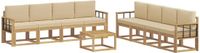 vidaXL - Buiten - bank - set - 8 - zitplekken - Wit en Beige