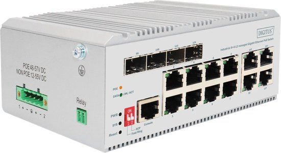 Digitus DN-651139 - Managed L2 Gigabit Ethernet Switch - 8-Port - Grijs