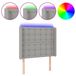 VidaXL Hoofdeind & Voeteind Licht Grijs met LED Strip