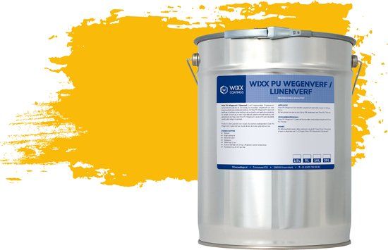 Wixx PU Wegenverf Lijnenverf - 20L - RAL 1023 | Verkeersgeel