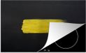Merkloos KitchenYeah® Inductie beschermer 77x51 cm - Goudgekleurde penseelstreek - Inductie kookplaat accessoire