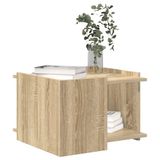 vidaXL - Salontafel - Sonoma - Eiken - 50,5 x 50 x 33 cm - Bewerkt hout