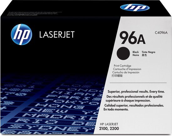 HP 96A Black Original LaserJet Toner Cartridge