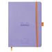 RHODIA 117789C - Soepel Vergadernotitieboek Iris - A5+ 16 x 21 cm - Voorgedrukt Datum/Notities/Actie - 160 Afscheurbare Pagina's - Clairefontaine Papier 90 g/m² - Leeslint, Pennenhouder - Imitatieleer - Rhodiarama
