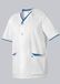 BP 1703-485-2106 Kasack voor hem en haar, normale pasvorm, 50% katoen/50% polyester, wit/azuurblauw, maat 2XL