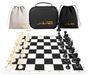 Jeu d'échecs plateau en silicone de tournoi - 20 pouces - Pièces lestées - Avec sac de rangement