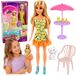 Anlily pop in gele jurk met kitten tuinmeubilair paraplu accessoires