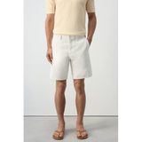 Mango Man regular fit bermuda short met linnen - wit