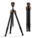 K&F Concept Koolstofstatief, 153 cm, licht, flexibel | Licht statief, flexibel statief voor compacte camera, reisstatief voor digitale SLR A225C2+BH28R
