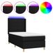 VidaXL Boxspringbed met matras en LED-verlichting, zwart, 180x200 cm, gestoffeerd