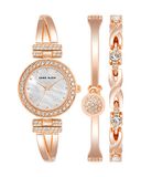 Anne Klein Premium dameshorloge en armbandenset met kristallen accenten