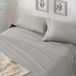 Burrito Blanco Atelier Casa Beddengoedset, 3-delig, 100% katoen-satijn, draaddichtheid 300, met laken, kussensloop en hoeslaken, grijs 405 (160 x 190/200 cm)