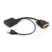 watiowave DVI 24+1 naar VGA HDB15 converter zwart, 10 cm