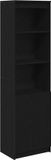 vidaXL Highboard Zwart Eikenkleurig 50x35x180 cm Spaanplaat
