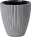 Form Plastic Plantenpot/bloempot Mika - kunststof - lichtgrijs - D30 x H32 cm - met binnenpot - rond