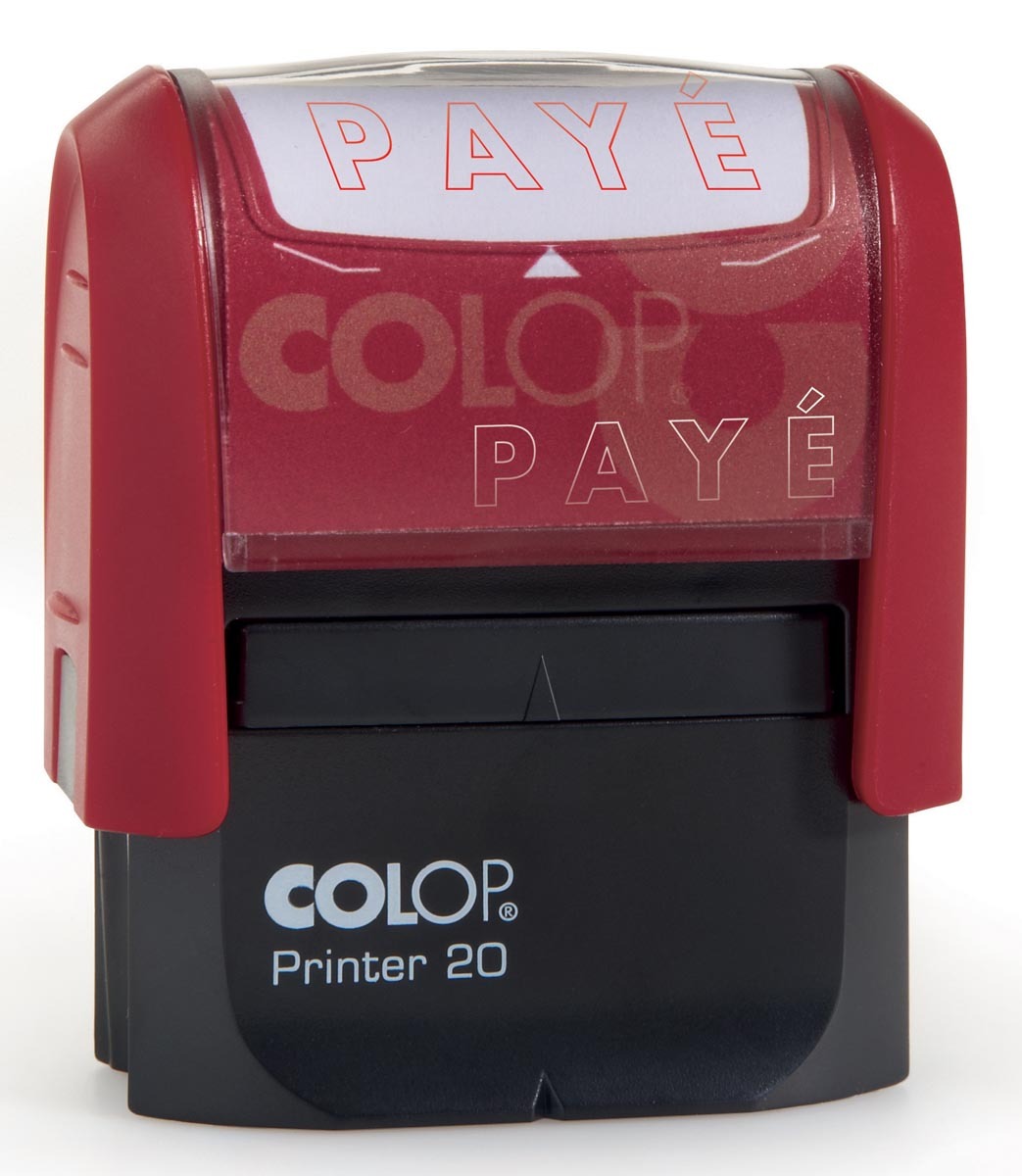 COLOP formulestempel Printer tekst: PAYE