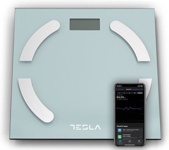 Tesla BS301WX - Weegschaal - 3-180KG - Met gratis App