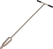 Merkloos Grondboor Ø10 cm 123 cm metaal verzinkt met rubberen handvatten