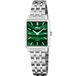 Lotus 19008/4 Polshorloge Dames Zilverkleurig Groene Wijzerplaat Staal Kwarts