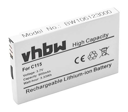 VHBW Accu geschikt voor Motorola C115, C116, C117, C118, C121, C139, C140, C155, C156, V171 telefoon telefoon vervangt Motorola SNN5749A (900mAh, 3.7V, Li-Ion)