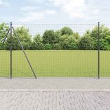 vidaXL Euro-hek met betonnen voetstuk 10 x 1,6 m pvc-coated staal mesh