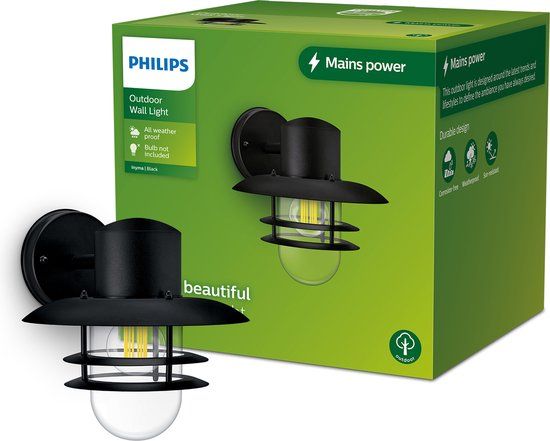 Philips LED Philips Inyma wandlamp - zwart - E27