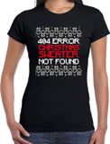 Bellatio Decorations Fout Kerst T-shirt 404 error - shirt - dames - zwart S