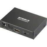 SpeaKa Professional SP-HDS-300 2 poorten HDMI-splitter Ultra HD-geschikt, Met ingebouwde converter, Met audiopoorten 3480 x 2160 Pixel Zwart