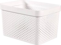 Curver Infinity Recycled Dots Opbergbox - 17 liter - Wit