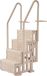 VEVOR [Brand] Trap met 4 treden in de kleur taupe, met 2 handrails, met een draagvermogen van 400 lb, geschikt voor zwembaden van 48-54 inch