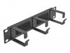 DeLOCK 66487 10 inch Borstelpaneel Zwart Metaal/Nylon 1U