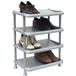 Dandibo - Tagère À Chaussures Plastique 93873 Empilable Rangement À Chaussures Ouvert Étagère À Chaussures À 4 Niveaux Gris Armoire À Chaussures