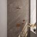 Brauer Copper Edition Thermostatische Regendoucheset Inbouw - Hoofddouche 20 cm - Gebogen Wandarm - Met Drukknoppen - Handdouche 3 Standen - Doucheslang - Wandaansluitbocht