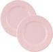 Givi Italia Assiettes à gâteau - 16x - rose clair - rond - papier/carton - 21cm