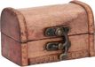 Merkloos / Sans marque Cepewa Opbergkistjes - 1x stuks - bruin - hout / metaal - opbergdoosje - kistje