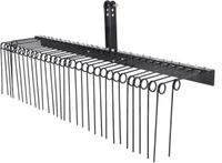 Merkloos / Sans marque 72" aanhangwagenhark, 32 stalen tanden, gazonverticuteermachine voor tractor, categorie 1, 3-puntsophanging, gazononderhoud voor bladeren, stro, gras
