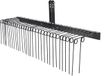 Merkloos / Sans marque 72" aanhangwagenhark, 32 stalen tanden, gazonverticuteermachine voor tractor, categorie 1, 3-puntsophanging, gazononderhoud voor bladeren, stro, gras