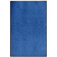 vidaXL Paillasson Lavable Tapis de Couloir Paillasson d'Entrée Tapis de Porte Tapis de Bienvenue Intérieur Extérieur Antidérapant Bleu 120x180 cm