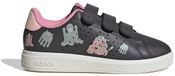 Adidas Advantage Base 2.0 Unisexe Baskets Basses Velcro Imprimé Animal Gris/Blanc/Rose EU 30