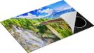 Chefcare Inductie Beschermer Trein op een Brug bij een Waterval in Zwitserland - 75x55 cm - Multicolor