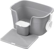 Markenlos Bol XL Kattenbak - Extra Grote Kattenbak - Hoogzijdige Kattenbakmat Opbergdoos Scoop voor Grote Katten - grijs