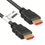 mumbi 1,00 m HDMI High Speed kabel met Ethernet met 4K / 3D ondersteuning bij 24Hz met vergrendeling, zwart