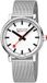 Mondaine MSE.40110.SM Evo2 Horloge - Stationsklok - Saffierglas - Staal - Zilverkleurig - 40 mm breed - Quartz - Druksluiting - 3 ATM (spatwater)