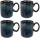Cosy & Trendy mug Bilbao - 4x pièces - bleu - 170 ml - mug - céramique