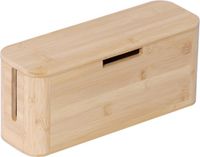 Relaxdays Kabelbox voor stekkerdoos - Bamboe - Lichtbruin