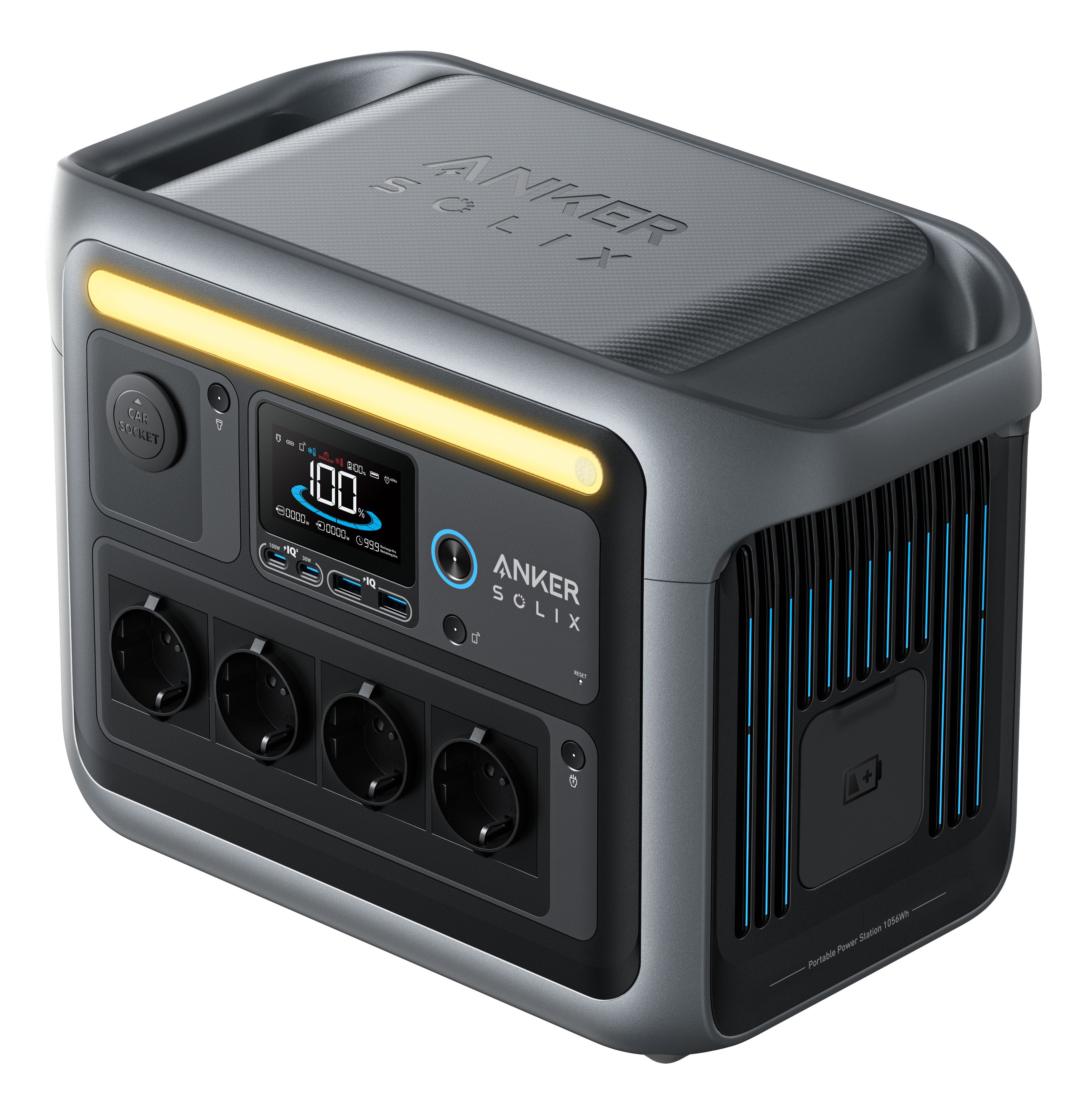 Anker Solix C1000X - Draagbaar Oplaadstation - 1056Wh - 1800W - Zwart/Grijs